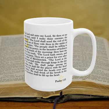 Psalm 110 Full Text - 15oz Coffee Mug